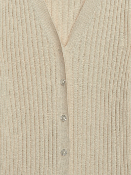 Image number 7 showing, Ribbed V-Neck Cardigan