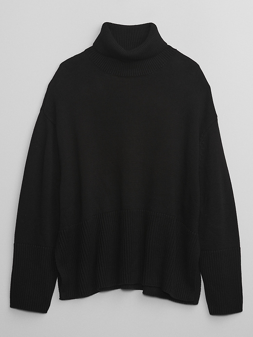 Image number 3 showing, 24/7 Split-Hem Turtleneck Sweater