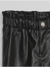 View large product image 3 of 3. babyGap Vegan-Leather Mom Pants with Washwell