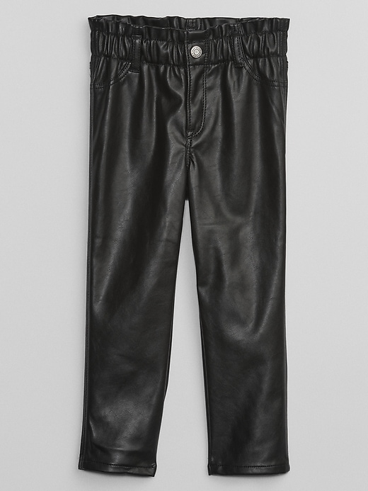 View large product image 1 of 3. babyGap Vegan-Leather Mom Pants with Washwell