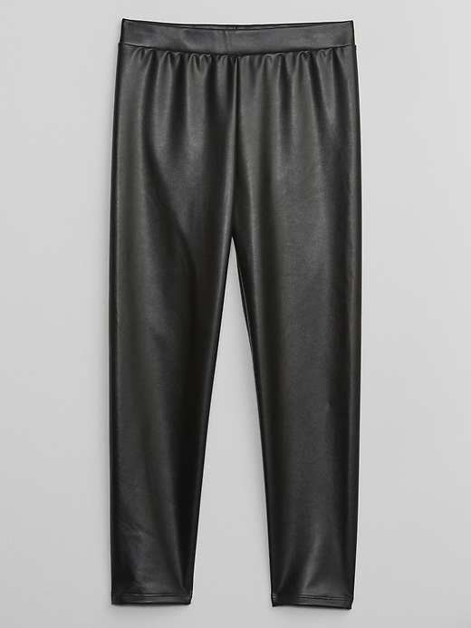 View large product image 1 of 1. Kids Vegan Leather Leggings