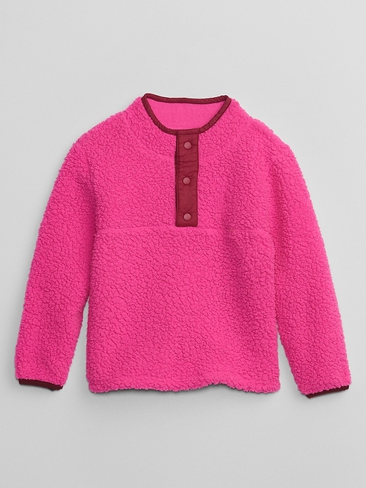 Image number 1 showing, babyGap Sherpa Quarter-Snap Sweatshirt