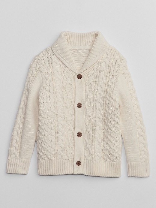 View large product image 1 of 1. babyGap Cable-Knit Collared Cardigan