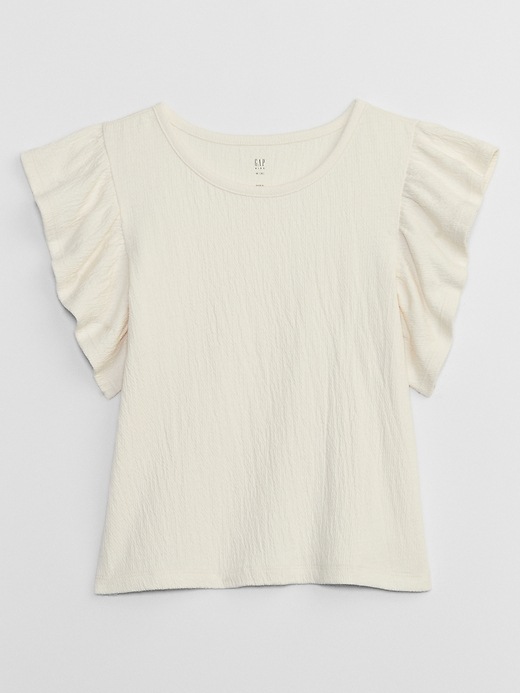 View large product image 1 of 2. Kids Crinkle Flutter Sleeve Top