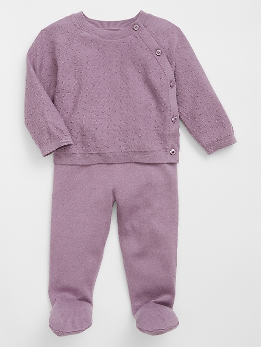 Image number 3 showing, Baby Two-Piece Sweater Outfit Set