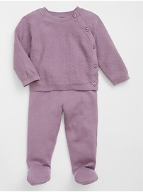 View large product image 4 of 4. Baby Two-Piece Sweater Outfit Set