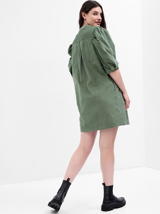 Corduroy Puff Sleeve Mini Dress | Gap Factory