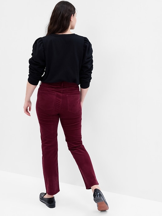 Image number 4 showing, Mid Rise Classic Straight Corduroy Pants