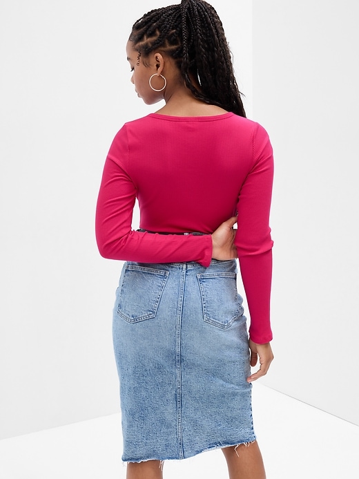 Image number 8 showing, Ribbed Henley T-Shirt