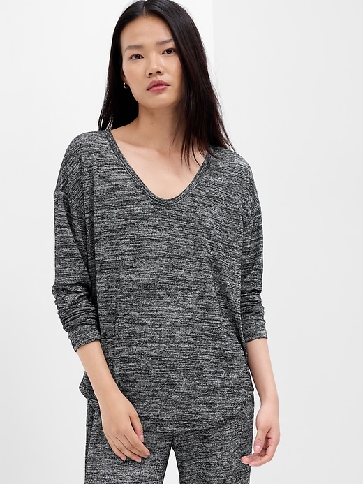 Image number 8 showing, Softspun V-Neck PJ T-Shirt