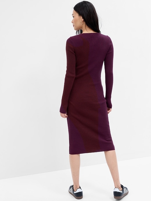 Image number 3 showing, Sweetheart Sweater Midi Dress