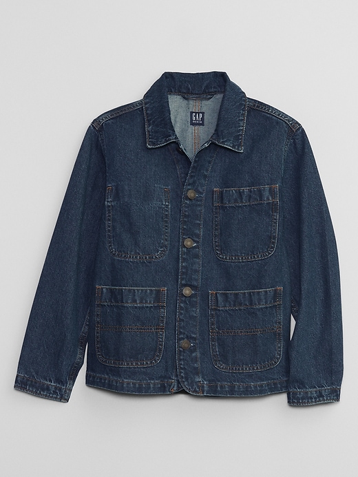 View large product image 1 of 2. Kids Denim Chore Jacket with Washwell