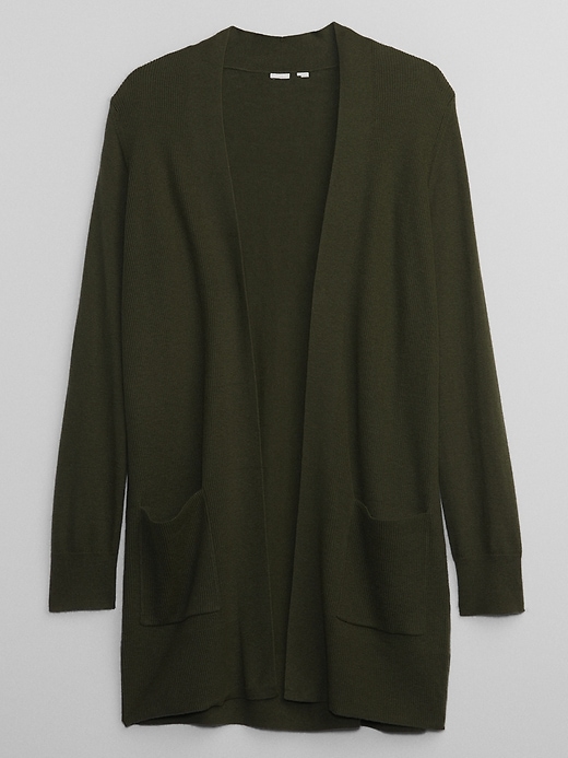 Image number 4 showing, Long Open-Front Cardigan