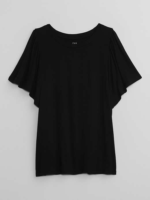 Image number 5 showing, Luxe Flutter Sleeve T-Shirt