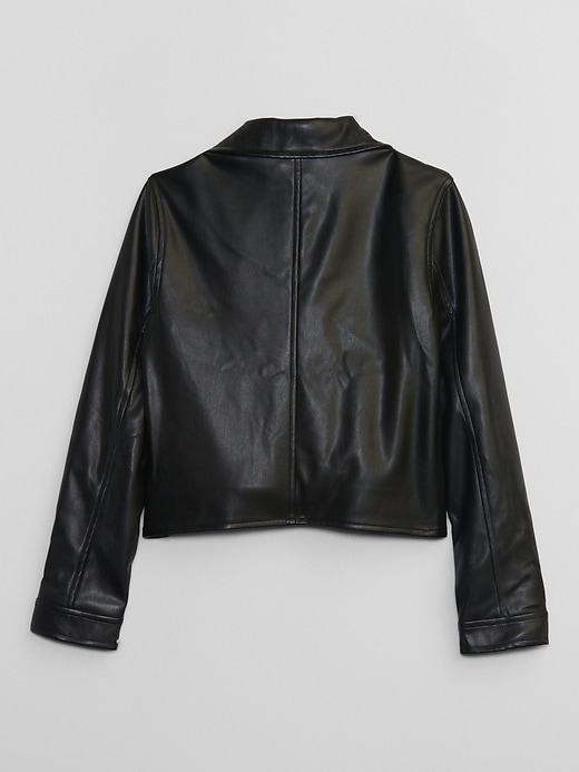 View large product image 2 of 2. Kids Faux-Leather Moto Jacket
