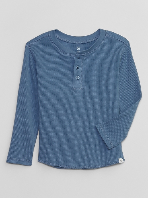 Image number 1 showing, babyGap Waffle-Knit Henley T-Shirt