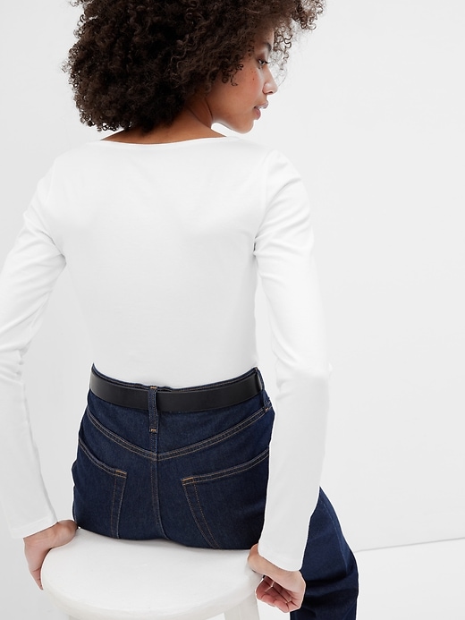 Image number 4 showing, Fitted Squareneck Bodysuit