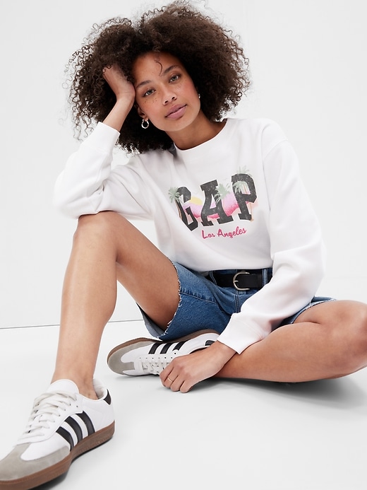 Image number 8 showing, Relaxed Gap City Logo Sweatshirt