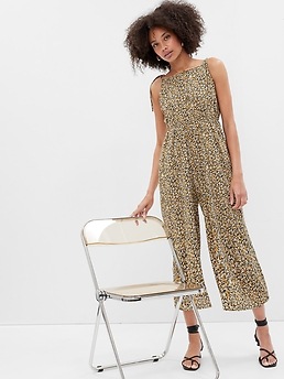 Print Wide Leg Cami Jumpsuit Gap Factory