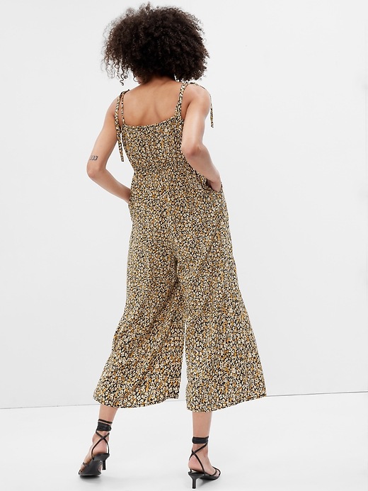 View large product image 2 of 2. Print Wide-Leg Cami Jumpsuit