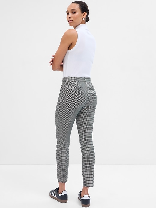 Gap Factory Women's Skinny Ankle Pants in Bi-Stretch (Houndstooth Black)