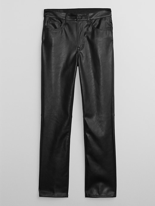 Image number 5 showing, High Rise Vintage Slim Vegan-Leather Pants