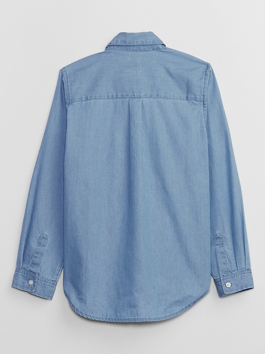 View large product image 2 of 2. Kids Chambray Tie-Front Shirt