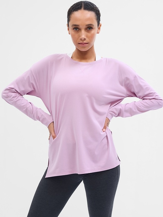 Image number 7 showing, GapFit Relaxed Brush Jersey T-Shirt