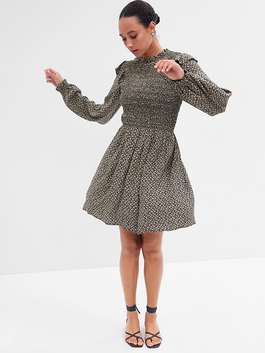 Image number 4 showing, Smocked Ruffle Mini Dress