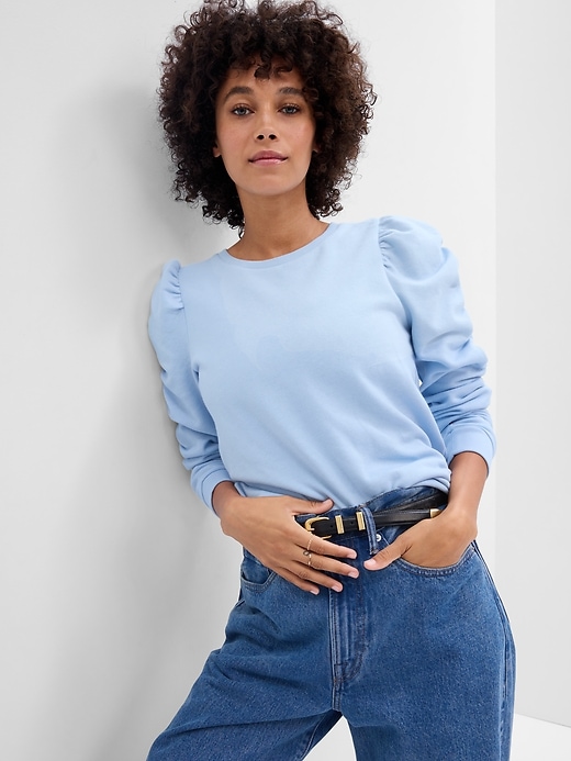 Image number 10 showing, Puff Sleeve Crewneck Sweatshirt