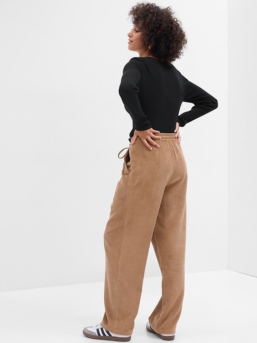 Image number 2 showing, Mid Rise Easy Wide-Leg Corduroy Pants