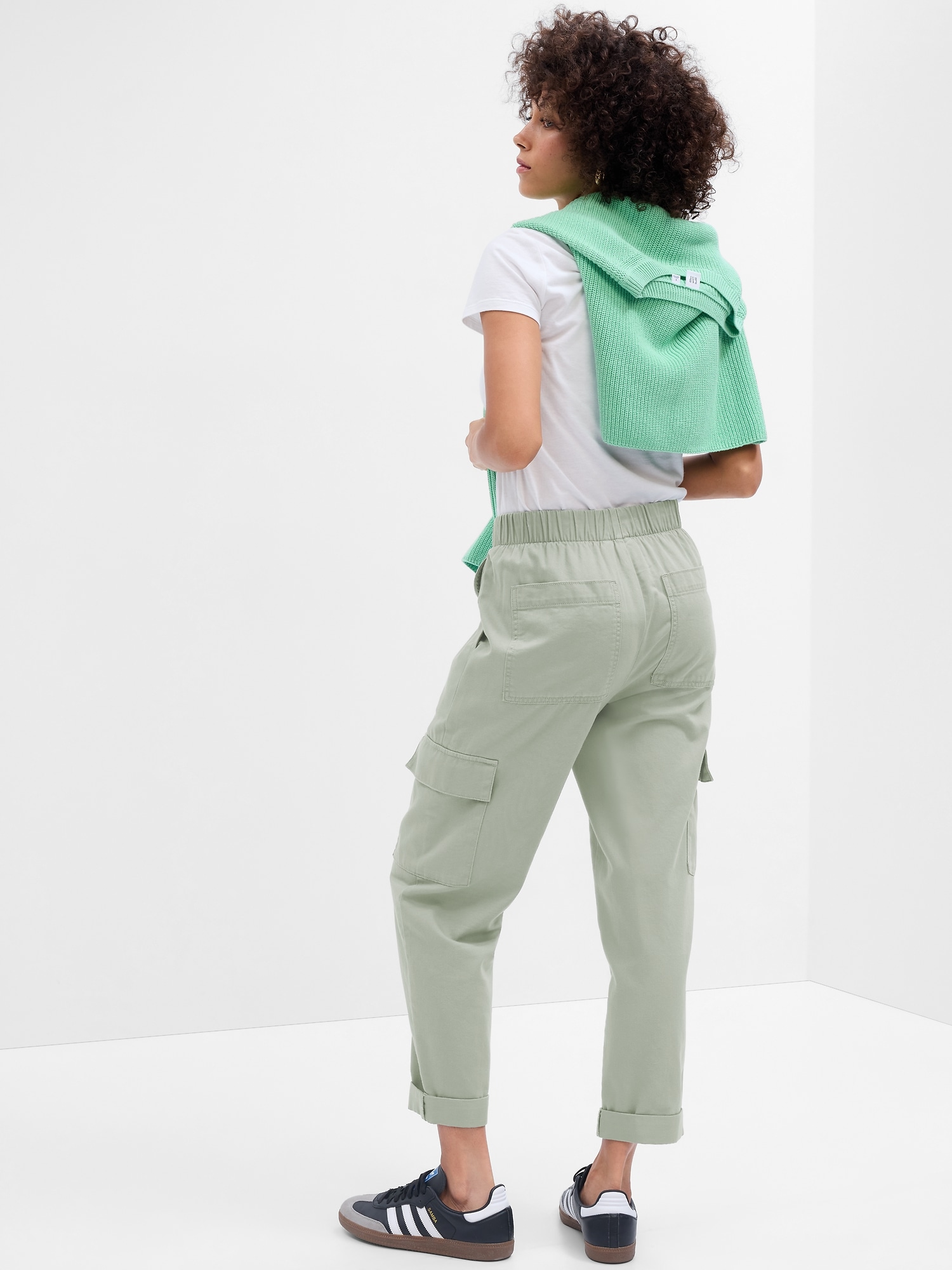 Stock Cargo|high-waist Cargo Pants For Women - Spring/summer Slim Fit With  Lace-up