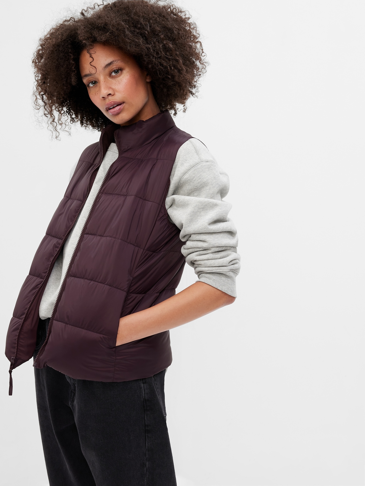 NEW GAP Factory Women's Huckleberry Puffer Vest Size Medium NWT