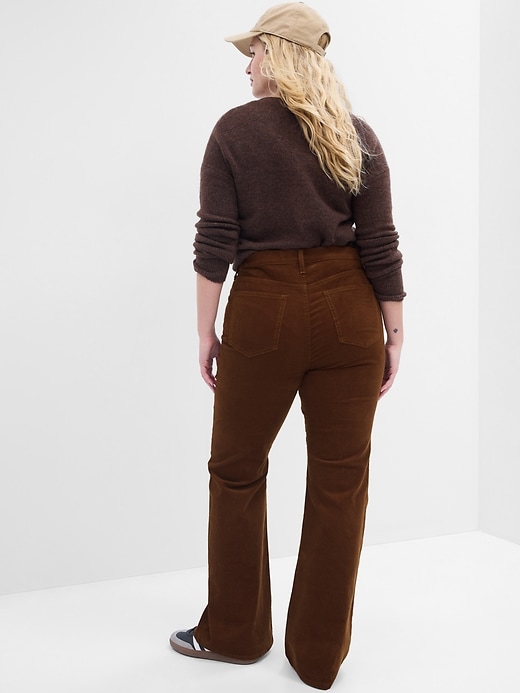 Image number 4 showing, High Rise '70s Flare Corduroy Pants with Washwell