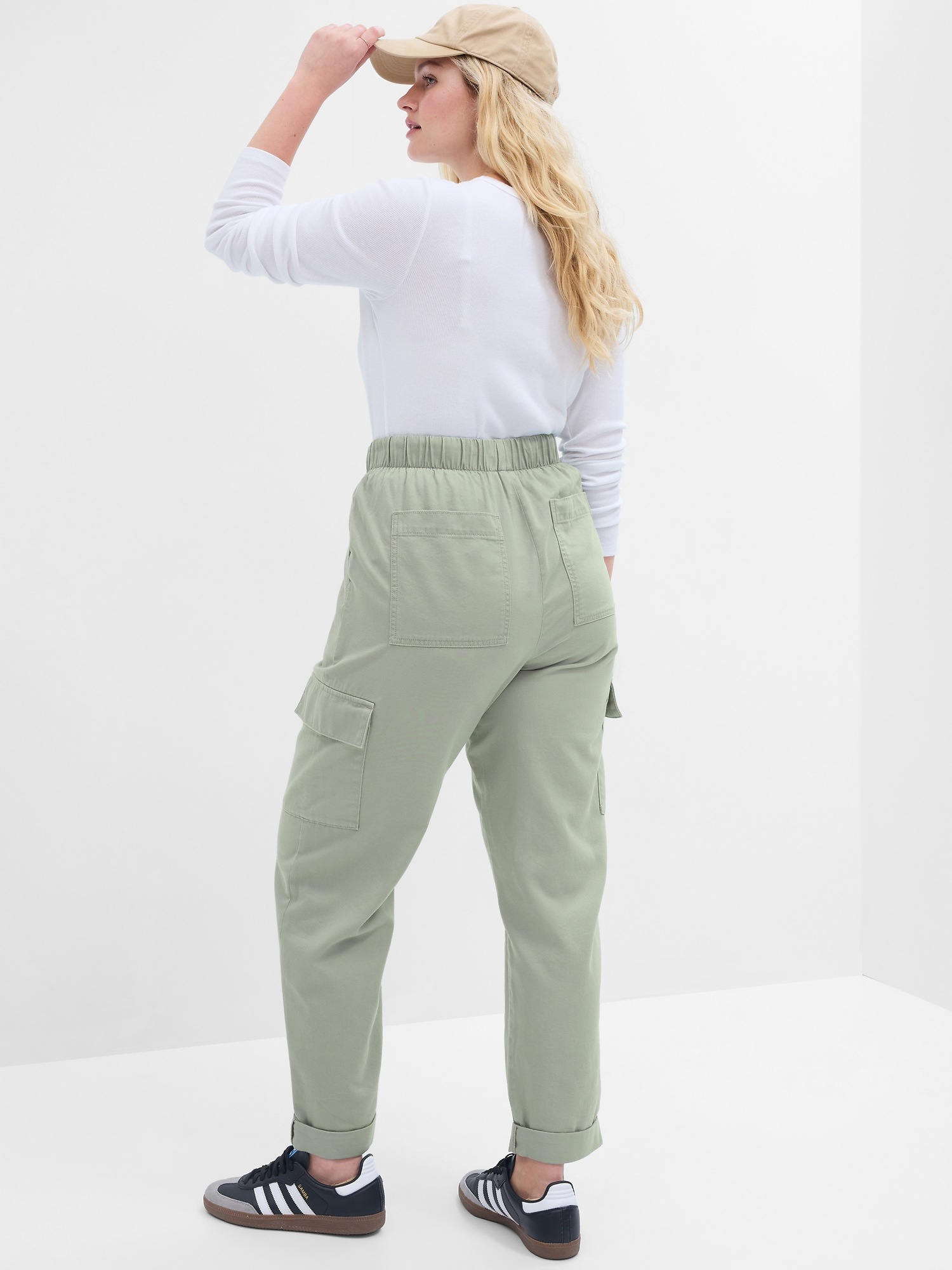 Twill Pull-On Cargo Pants