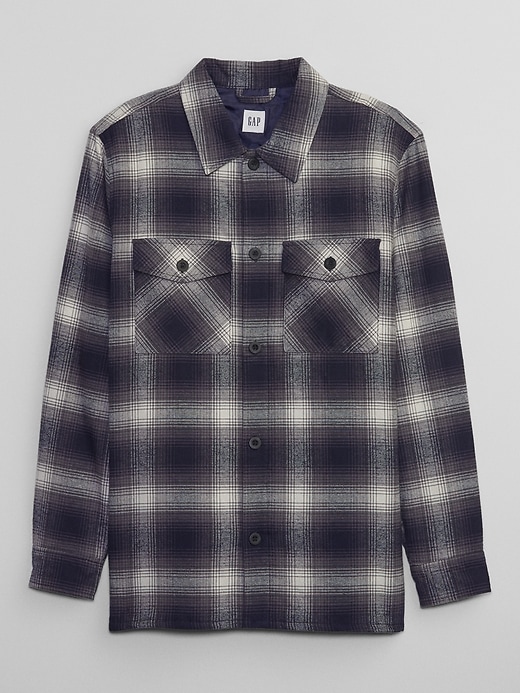Image number 3 showing, Relaxed Flannel Shirt Jacket