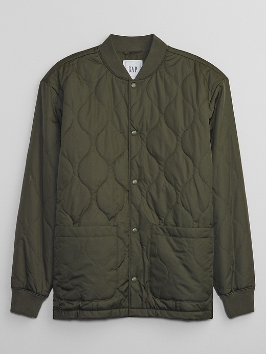 Image number 3 showing, Quilted Bomber Jacket