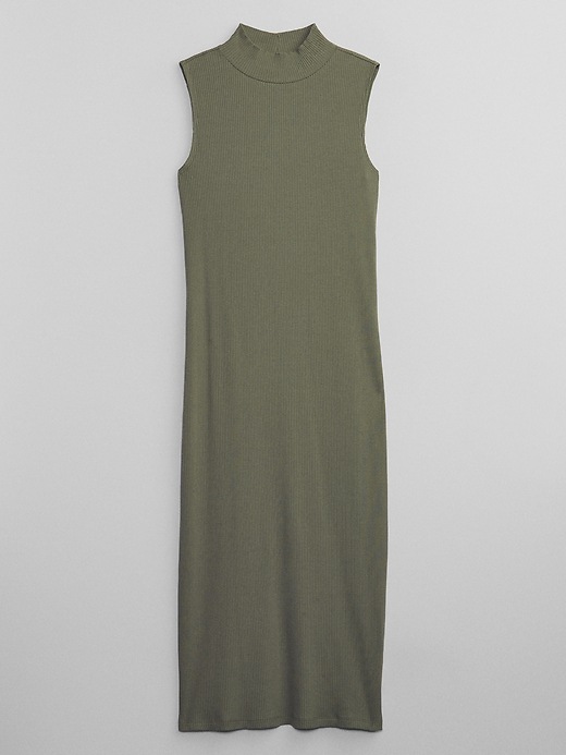 Image number 5 showing, Ribbed Mockneck Midi Dress