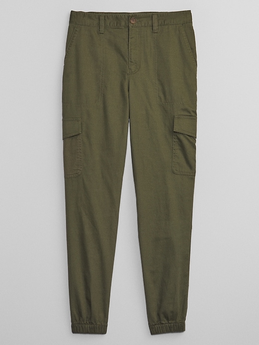Image number 3 showing, Girlfriend Khaki Cargo Joggers with Washwell