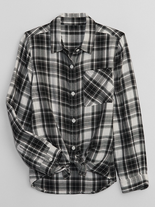 Image number 4 showing, Kids Flannel Tie-Front Shirt