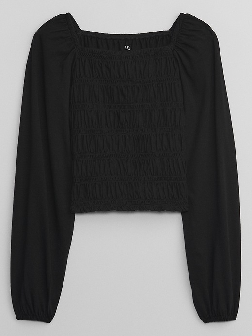 View large product image 1 of 2. Kids Smocked Puff Sleeve Top