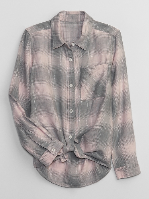 Image number 5 showing, Kids Flannel Tie-Front Shirt