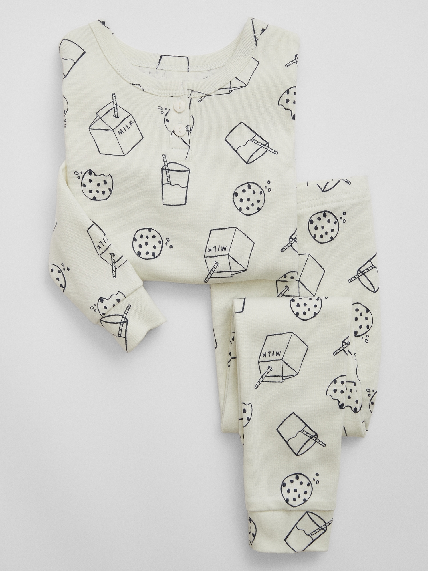 babyGap 100% Organic Cotton Henley Print PJ Set