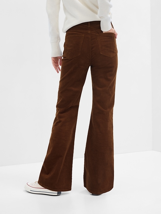 Image number 2 showing, High Rise '70s Flare Corduroy Pants