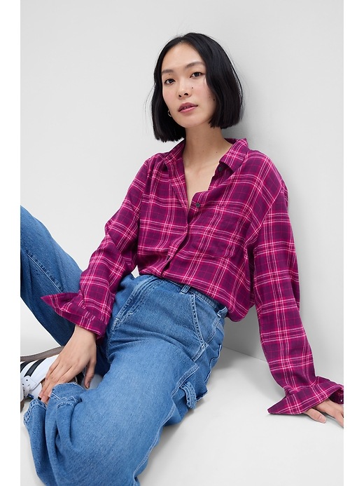 Image number 1 showing, Relaxed Plaid Flannel Easy Shirt