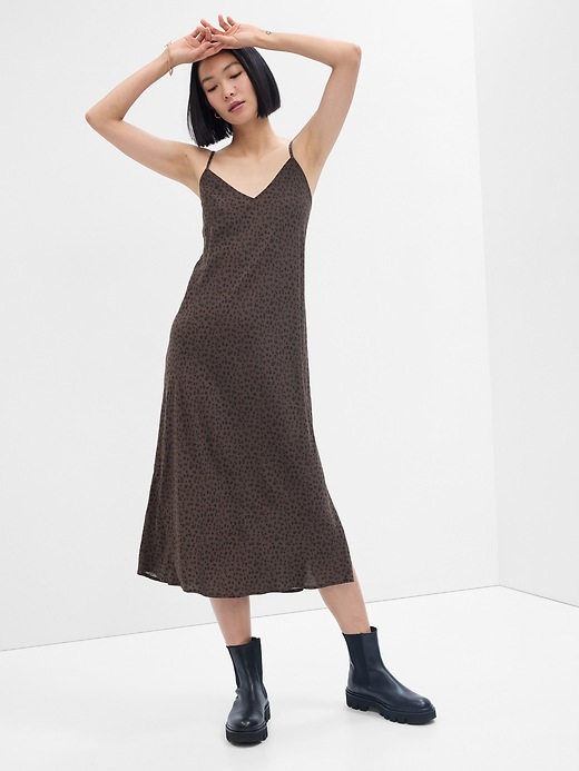 Image number 1 showing, Print Slip Midi Dress