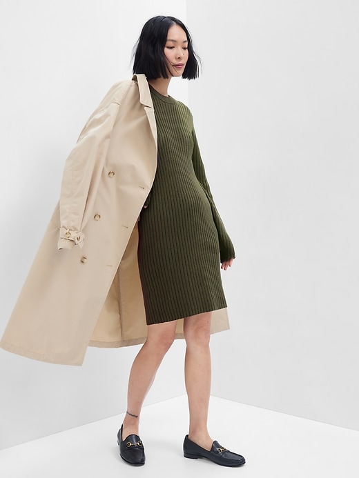 Ribbed Puff Sleeve Sweater Mini Dress | Gap Factory