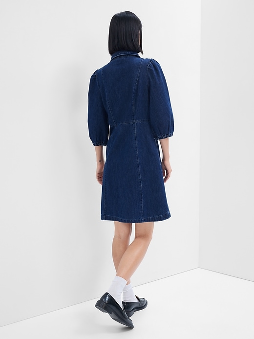 Image number 2 showing, Fitted Denim Shirtdress with Washwell