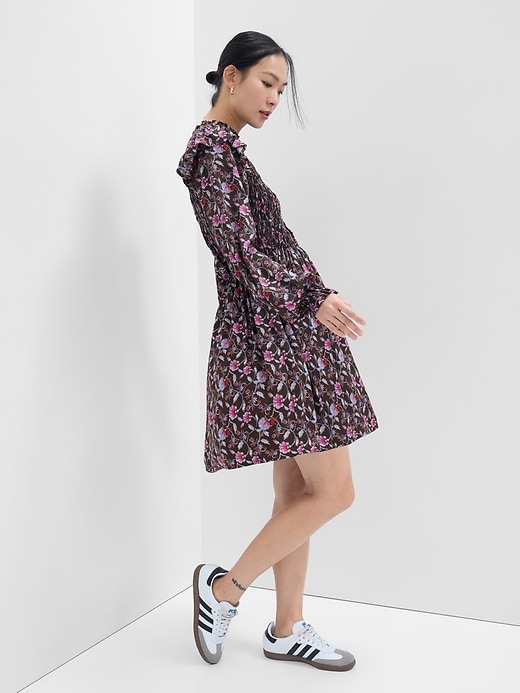 Image number 1 showing, Smocked Ruffle Mini Dress