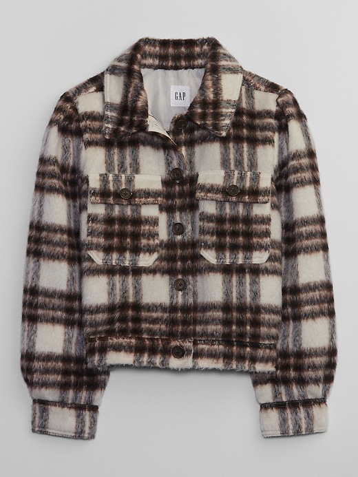 Image number 3 showing, Cropped Cozy Shirt Jacket